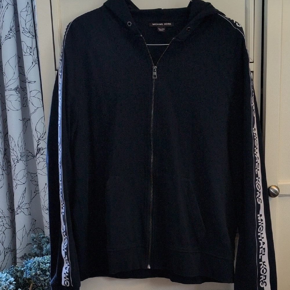 Michael Kors Navy Hooded Zip-Up Sweatshirt And Joggers with Logo